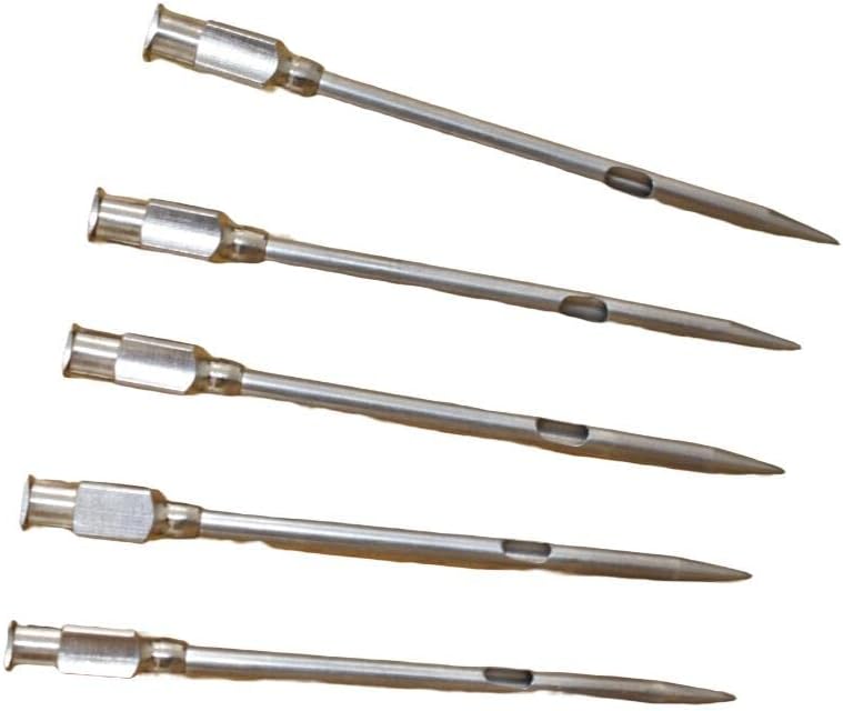 Aguja inyector de carne 5pcs para barbacoa de acero inoxidable marinada Turquía inyector aguja para cocina