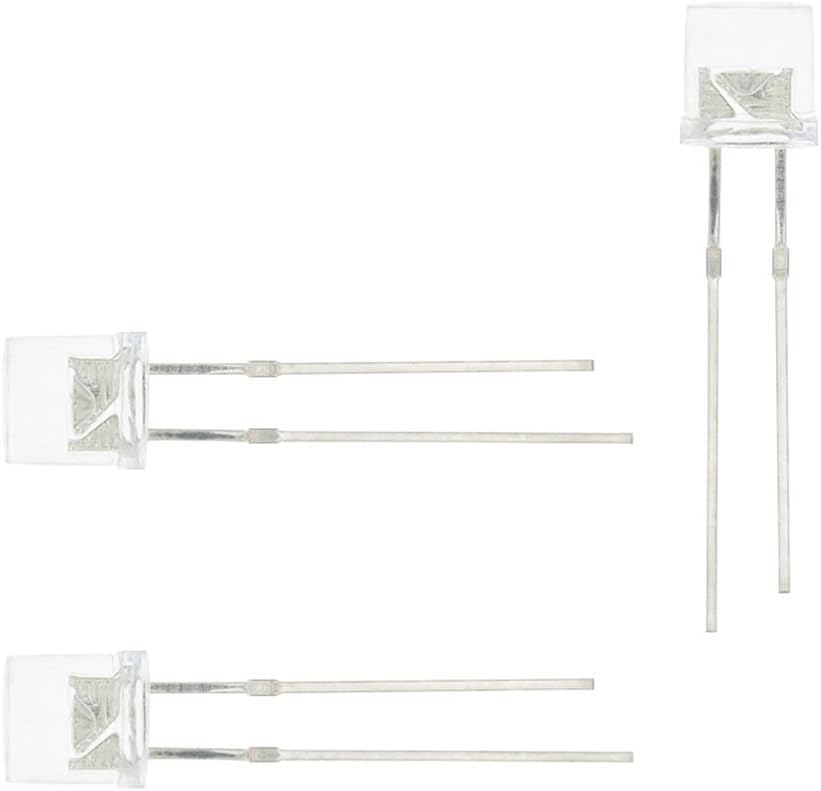 100pcs Min 5mm Flat Top White Red Pink Yellow Blue Wide Angle Light Lamp Diode LED Ultra Bright Bulbs Emitting Diode F5 5mm Lamp Crystal diodes