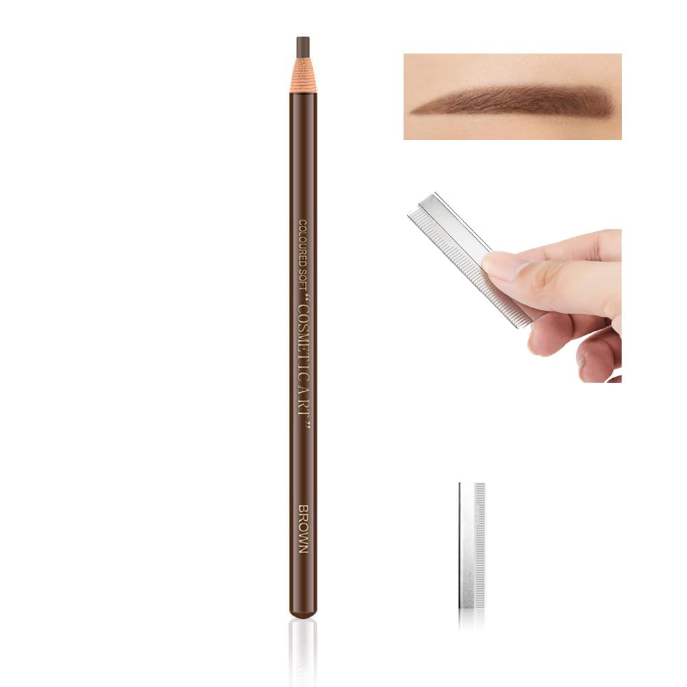 Lápiz de cejas impermeable de larga duración con cordón de tracción, perfecto para marcar, rellenar y delinear, maquillaje de tatuaje para