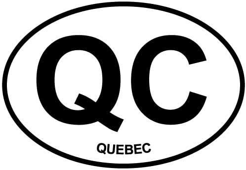DG Graphics Imán Quebec Euro Oval Imán Coche Auto Nevera Locker Metal 5″