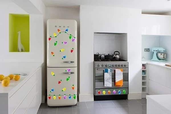 YINGZI Decoración magnética de bombilla reflectante, calcomanías reflectantes magnéticas impermeables para automóvil, decoraciones de vacaciones,