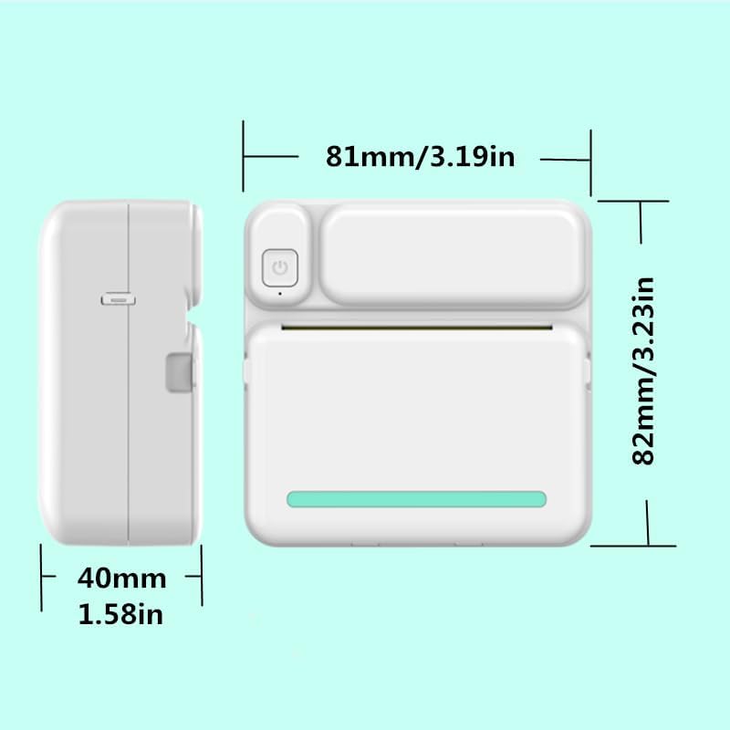 Alert!Mini Printer Pro – Mini impresora adhesiva sin tinta con Bluetooth, tu solución todo en uno para aprender, notas de estudio, diario, diversión