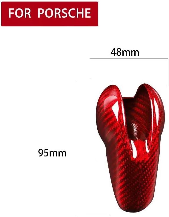 Accesorios interiores de fibra de carbono para portaequipajes, cubierta de marco para Porsche Macan, Panamera Cayman 718 911 2008-2020 (rojo)