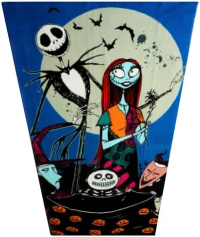 Disney Toalla de Nightmare Before Christmas  Jack and Sally Towel mide aproximadamente 54 x 27 pulgadas  perfecta para baño, piscina, playa