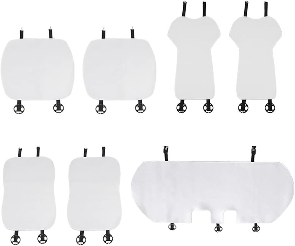 Fundas protectoras para asiento de automóvil, funda de cojín para asiento delantero y trasero del conductor, para el juego de fundas de asiento
