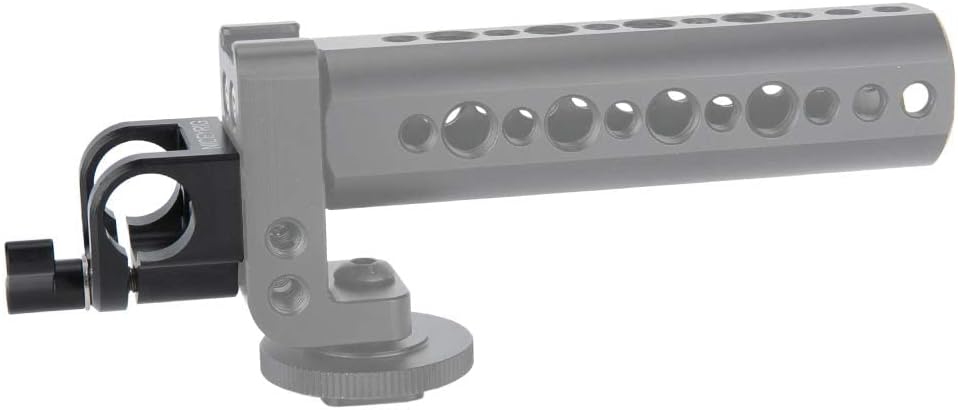 NICEYRIG Abrazadera de varilla de 0.591 in, soporte de varilla individual para sistema de soporte de riel de 0.591 in, montaje EVF, luz LED,