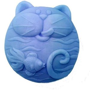 YAFOWP Molde de silicona para gatos y peces, molde de jabón de silicona con forma de gato de cara grande, molde de jabón de animales, el mejor YAFOWP Molde de silicona para gatos y peces, molde de jabón de silicona con forma de gato de cara grande, molde de jabón de animales, el mejor