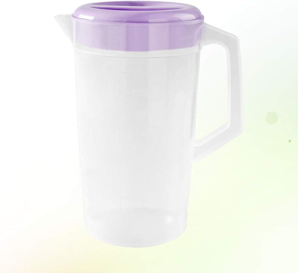DOITOOL Jarra de vidrio para brillo de labios, jarra de plástico con tapa, jarra de agua de un galón, jarra de té helado resistente, jarra de agua