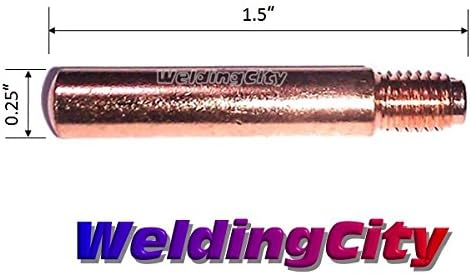 WeldingCity Pistola de soldadura MIG con punta de contacto 14-45 (0.045″) para pistolas MIG Lincoln Magnum 200-400 y Tweco No.2-No.4