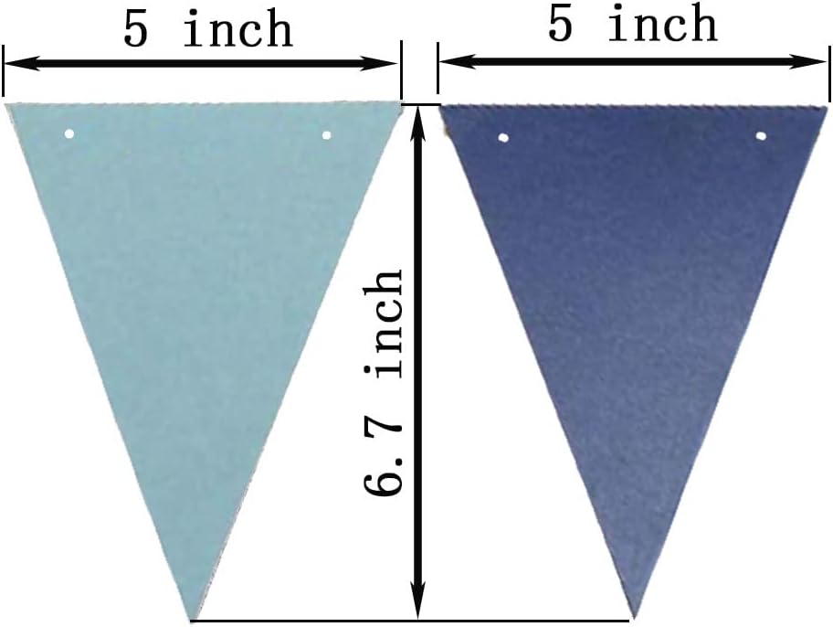 Banderín rojo, amarillo y azul de 20 pies, banderas triangulares de papel para decoración de fiestas, bandera triangular de payaso de circo de