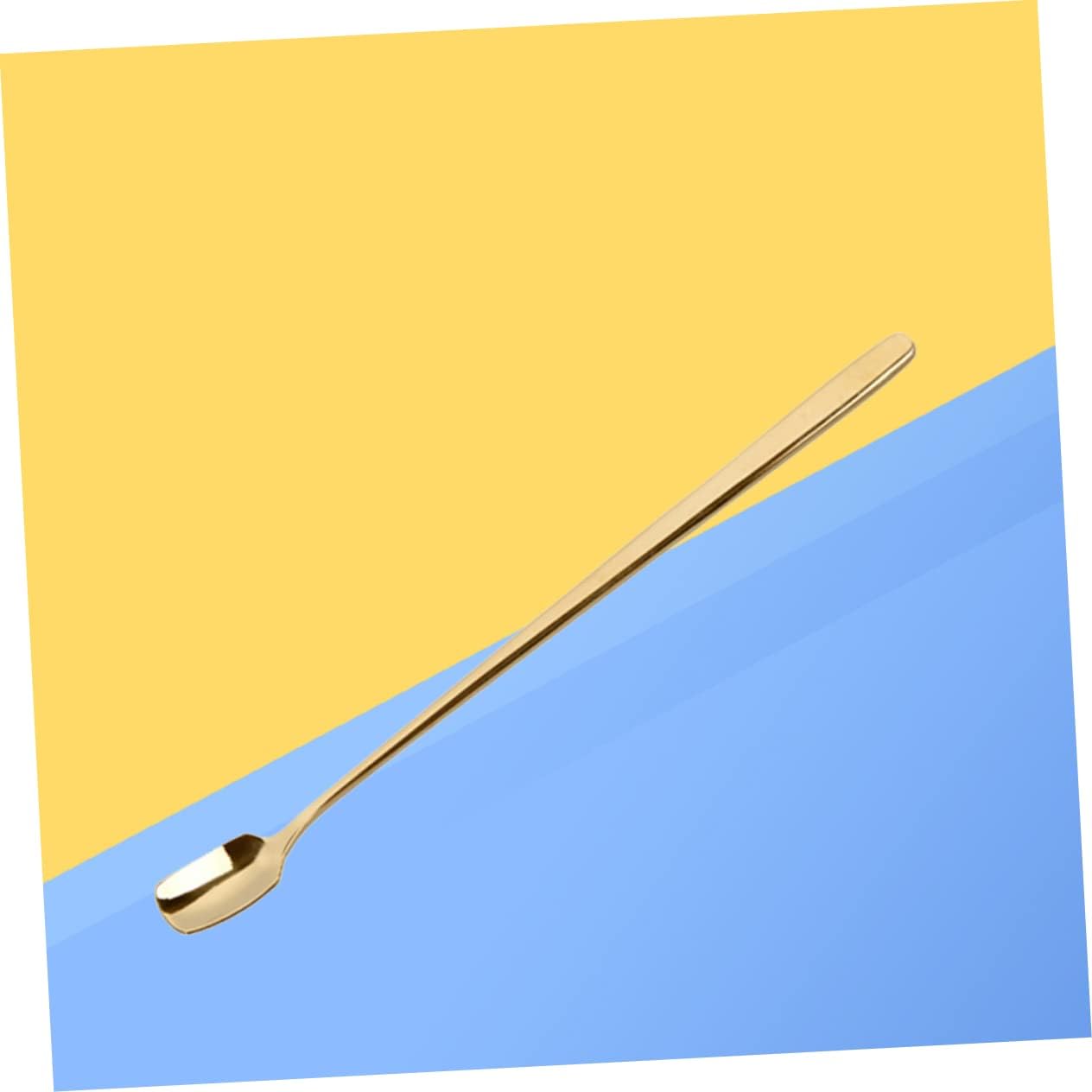 Mezclador de 2 piezas para agitadores de bebidas de café, palitos de metal para café, mango de batidor, cucharas de mezcla, agitadores de té helado,