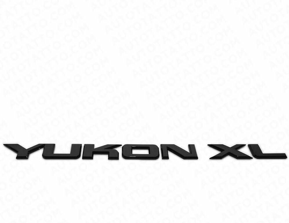 1 emblema de placa de identificación de Yukon XL para puerta elevadorapuerta para SUV HD, repuesto deportivo para Yukon (negro brillante)