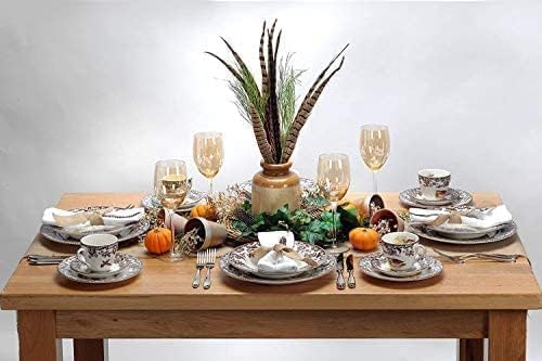 Spode – Plato para ensalada decorado con escena de la naturaleza de EE. UU.