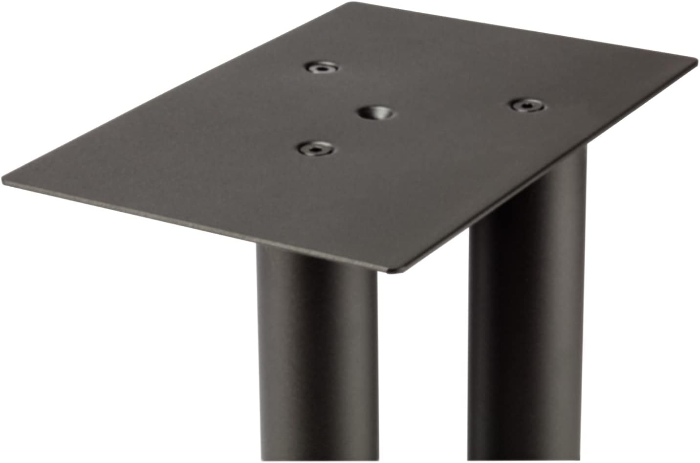 Pangea Audio Bundle LS300 – Par de soportes para altavoces de piso de acero de 28 pulgadas y 6 x 9 placas superiores