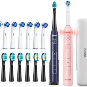 Bitvae Paquete de cepillos de dientes eléctricos ultrasónicos y giratorios para adultos y niños, cepillos de dientes recargables sónicos aceptados Bitvae Paquete de cepillos de dientes eléctricos ultrasónicos y giratorios para adultos y niños, cepillos de dientes recargables sónicos aceptados