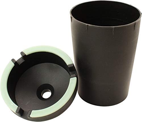 Stub Out brilla en la oscuridad y no brilla – Cenicero de cubo a tope (negro, regular)