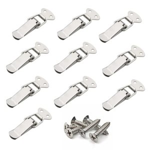 (10 PCS) (S) Pequeño acero inoxidable Spring Toggle Latch Caja de madera Draw Pestillo Gabinete (10 PCS) (S) Pequeño acero inoxidable Spring Toggle Latch Caja de madera Draw Pestillo Gabinete