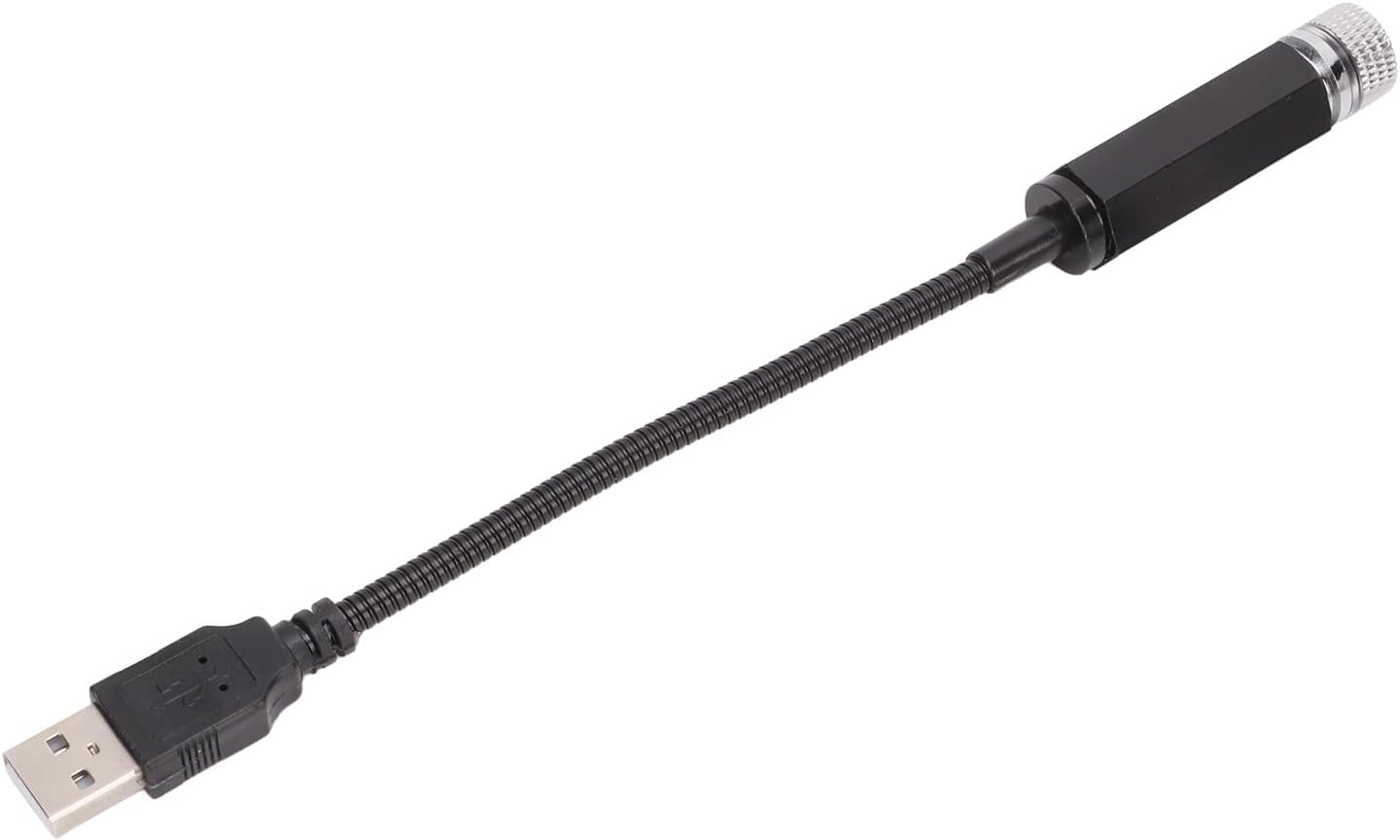 Proyector USB de estrella para techo de automóvil, luz nocturna, lámpara interior LED activada por sonido, luz de atmósfera USB estrellada para