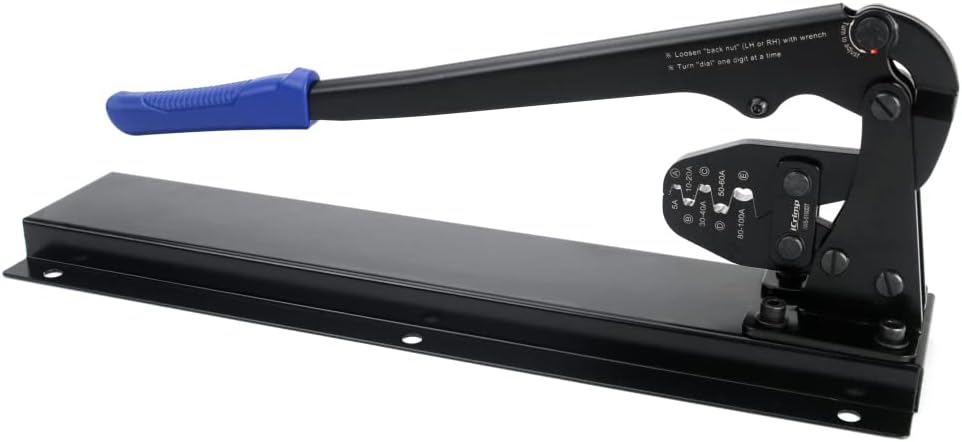 iCrimp – Tapones de batería y conectores de barril abierto, herramientas de prensado – Tipo de escritorio IWS-5100DT (5A-100A)