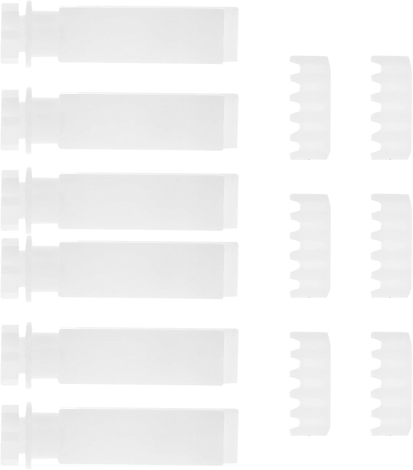 Uonlytech Juego de 6 poleas de cortina blancas, tallo y engranaje de reparación de plástico, kit de reparación de persianas verticales, accesorios