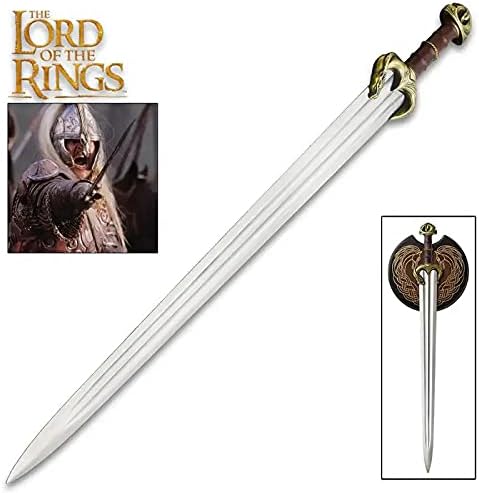 UNITED CUTLERY LOTR Guthwine Sword of Eomer – Réplica con licencia oficial, hoja de acero inoxidable, agarre de cuero, accesorios con acabado de