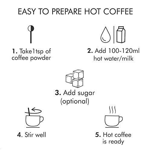 Octavius Royal Instant Coffee, café molido indio de tostado medio oscuro, perfectamente equilibrado, siempre suave, fabricado con granos 100% del