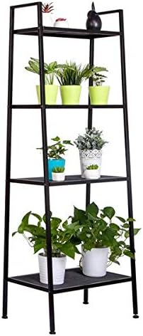 Bookcases 4 Tier Bookshelf Shelving Unit Rack Adjustable Widened Metal Storage Rack for Pantry Closet Kitchen Laundry Room Storage Rack Organizer