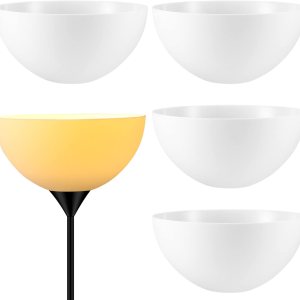 4 piezas de pantalla de lámpara de luz blanca para lámpara de mesa, pantalla de lámpara de cristal, pantalla con forma de tazón, pantalla de lámpara 4 piezas de pantalla de lámpara de luz blanca para lámpara de mesa, pantalla de lámpara de cristal, pantalla con forma de tazón, pantalla de lámpara