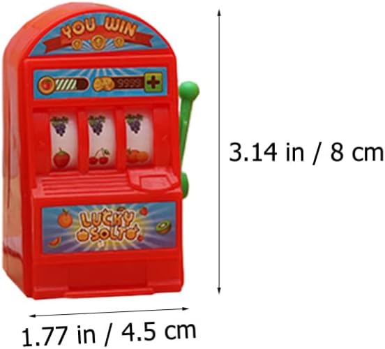 Mini juego de arcade para niños, 6 piezas, mini máquina tragamonedas de juguete, mini máquina tragamonedas de la suerte, banco con carretes