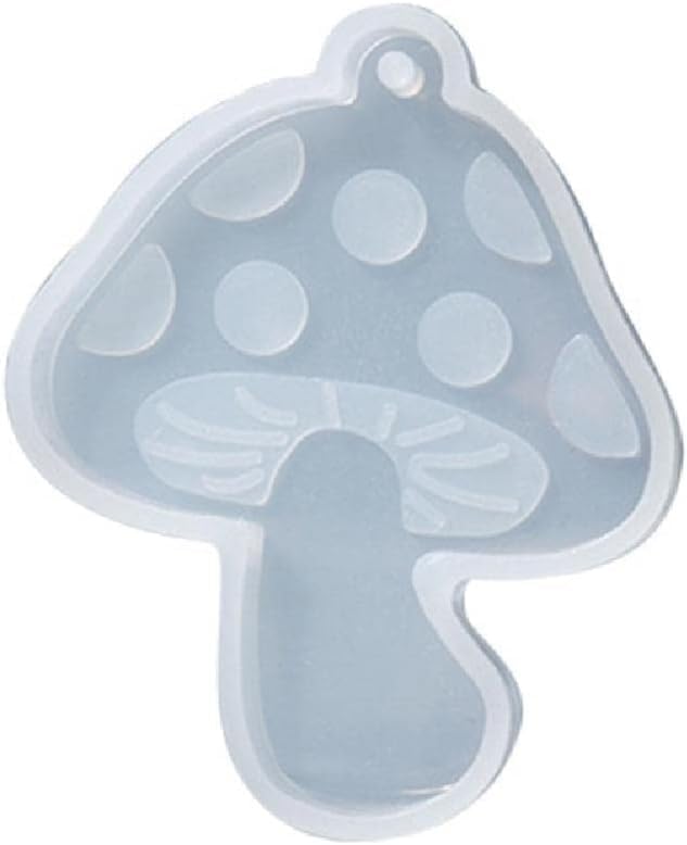 Molde de resina pesimista para aretes de silicona con forma de gota de agua y hongo con agujero para colgar, bolsa de joyería, fabricación de
