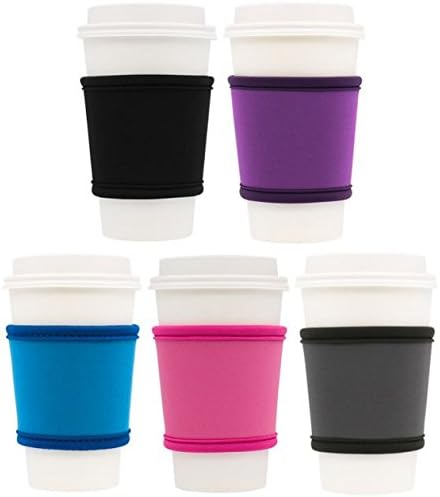 Fundas para tazas de café  Fundas reutilizables de neopreno de alta calidad para tazas de café y té  Lo mejor para tazas de 12 a 24 onzas en