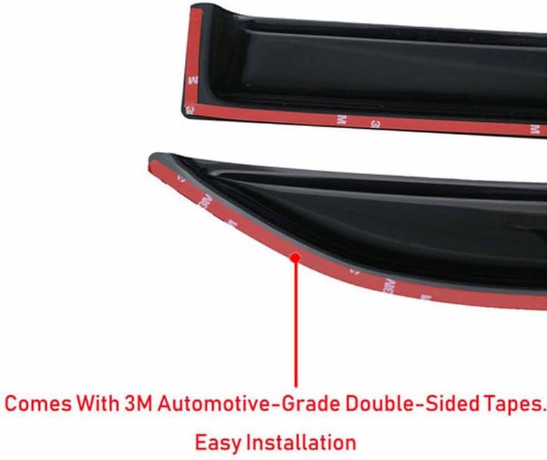 Deflector de ventana compatible con Ni.ssan Altima Coupe 2008-2013, viseras de ventana de 2 puertas, protectores de lluvia, juego de 2 piezas, color