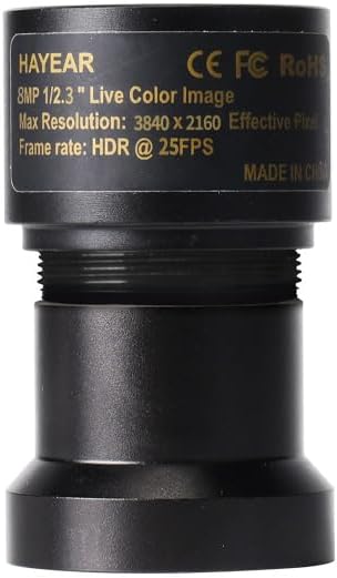 HAYEAR Cámara electrónica del microscopio USB 4K, cámara ocular digital de 8MP 12.3″ color Cmos 3840x2160P, cámara portátil del microscopio
