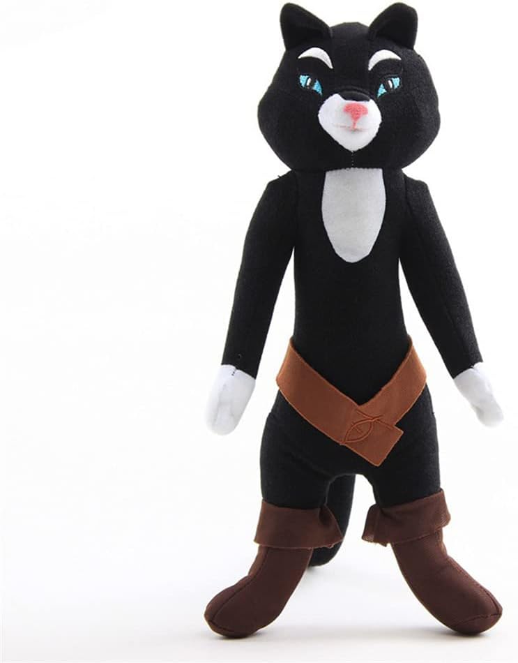SecretCastle Juguetes de peluche de gato negro con patas suaves de 14 pulgadas para familiares y amigos (negro)