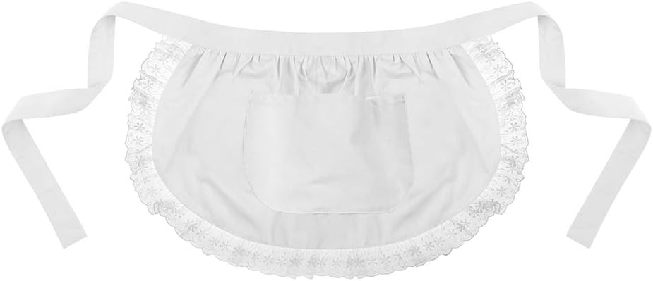 TOPTIE Delantal de cintura con bolsillo, medio delantal de Navidad para mujer, ideal para cocinar jardinería