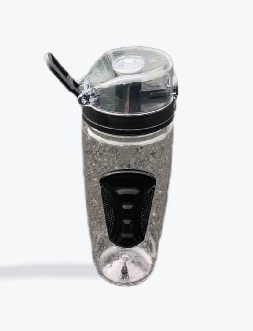 Botella de agua deportiva, tapa superior abatible y doble agarre antideslizante, sin BPA, 32 onzas