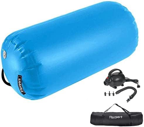 Air Roller Air Spot Gymnastics Air Barrel, Air Mat, Inflatable Springsboard Tumble Backbend Trainer with Electric Pump for Yoga Cheerleading Home &