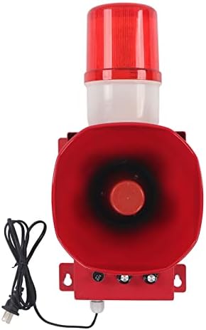 Advertencia de emergencia luz estroboscópica industrial sonido luz cuerno alarma impermeable seguridad sirena 0-130dB US Plug 110V