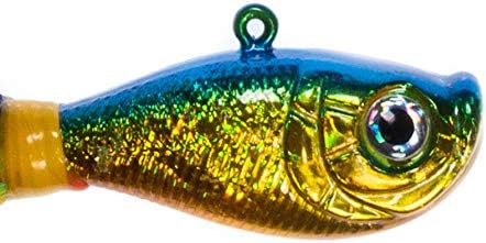 Charlie’s Worms Jiggin’ Dipper – Señuelo holográfico de pesca con cola de cubo de 38 onzas, 8 onzas para pesca de agua salada y lubina