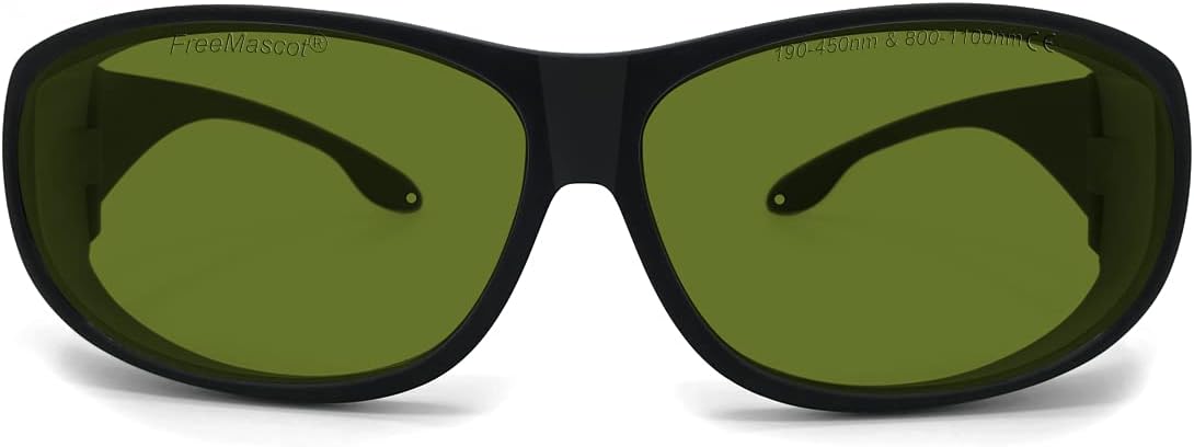 FreeMascot Gafas de seguridad láser profesionales OD 8+ 190nm-450nm800nm-1100nm de longitud de onda