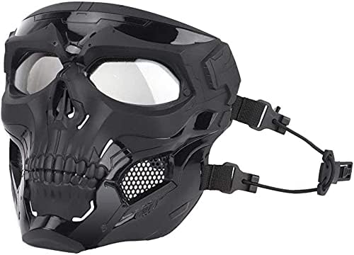 NC PJ – Casco táctico rápido y máscara ajustable de Airsoft, máscara de cara completa, adecuada para paintball, Halloween, juegos de rol, fiestas de