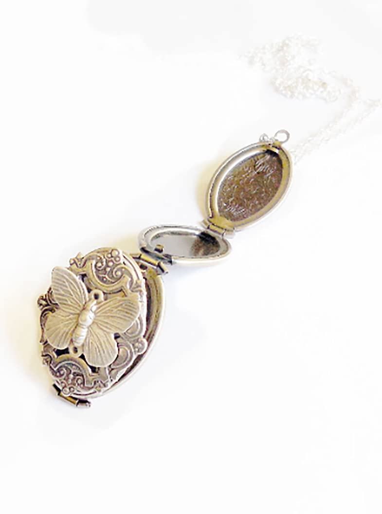 Locket with Picture Butterfly locket Custom 4 Photos Locket Memorial Gifts for Women customized picture Locket for family photo Birthday Gift