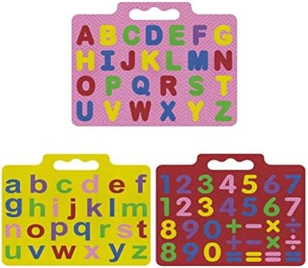 Eva Foam Capital – Tablas de aprendizaje pequeñas del alfabeto y los números, rompecabezas entrelazados para niños (paquete combinado de 3),