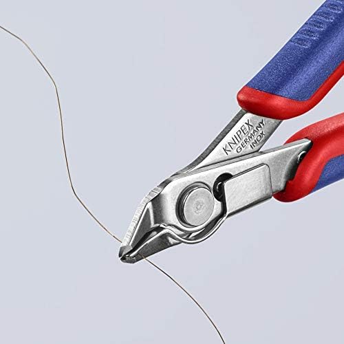 KNIPEX – 78 13 125 Herramientas – Super-Cuchillas Electrónicas, Acero INOX, Multi-Componente (7813125), 5″ con Catcher de Plomo