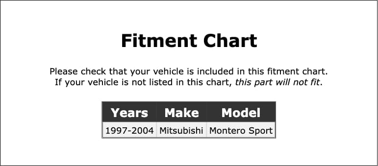 Juego de pastillas de freno de disco traseras compatibles con Mitsubishi Montero Sport 1997 1998 1999 2000 2001 2002 2003 2004 PC-698229