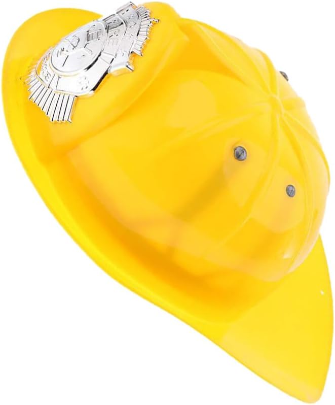ibasenice Sombrero de bombero para niños, casco de bombero para niños y niñas, juego de rol, accesorios de disfraz de Halloween, disfraces