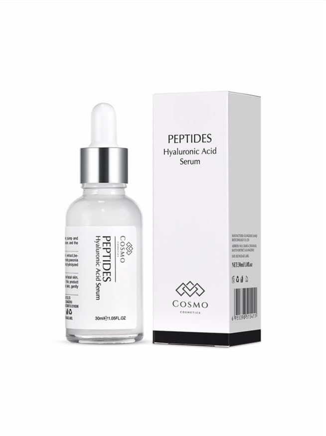 COSMO – Suero de ácido hialurónico de 1.0 fl oz (1 oz) para hidratación profunda para piel seca, a prueba de arrugas (paquete de 1) para una piel