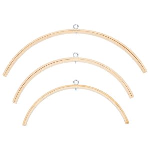 3 piezas de 3 estilos de campanas de cama, cuna móvil para guardería, campanas de viento de madera para colgar, marco de madera, adornos hechos a 3 piezas de 3 estilos de campanas de cama, cuna móvil para guardería, campanas de viento de madera para colgar, marco de madera, adornos hechos a