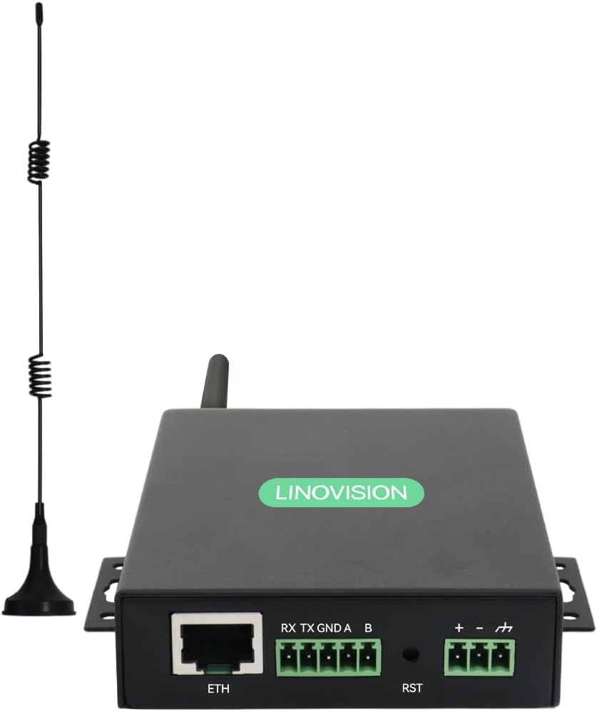 LINOVISION Enrutador celular industrial 4G LTE con SIM virtual y 5 GB de datos libres, el enrutador eSIM soporta RS232RS485, protocolo MQTT,