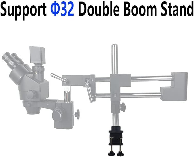 Accesorios de microscopio digital de mano, abrazadera universal de 1.260 in y 0.984 in, poste de soporte para microscopio trinocular estéreo, cámara